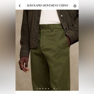Banana Republic green/olive Fulton chinos 29x30